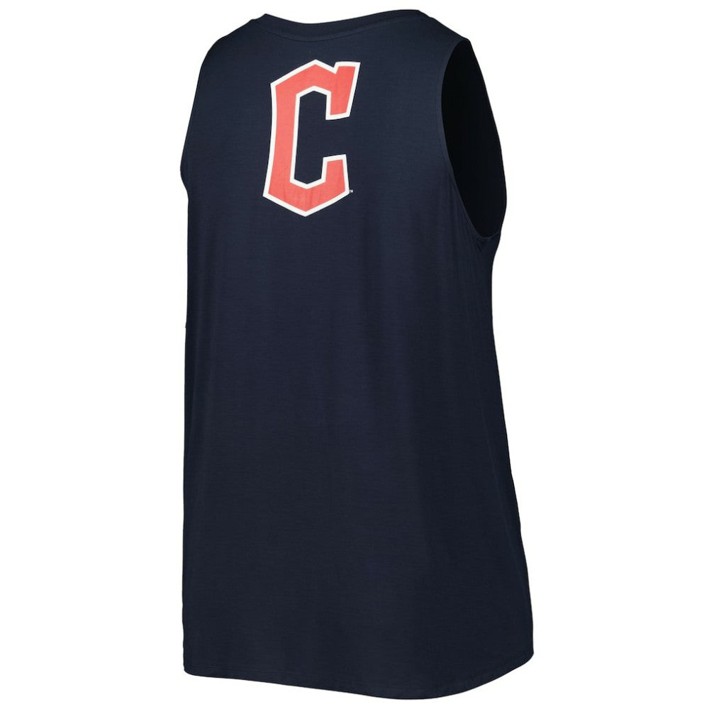 Cleveland Guardians New Era Women's Plus Size Tank Top - Navy - New Era Online