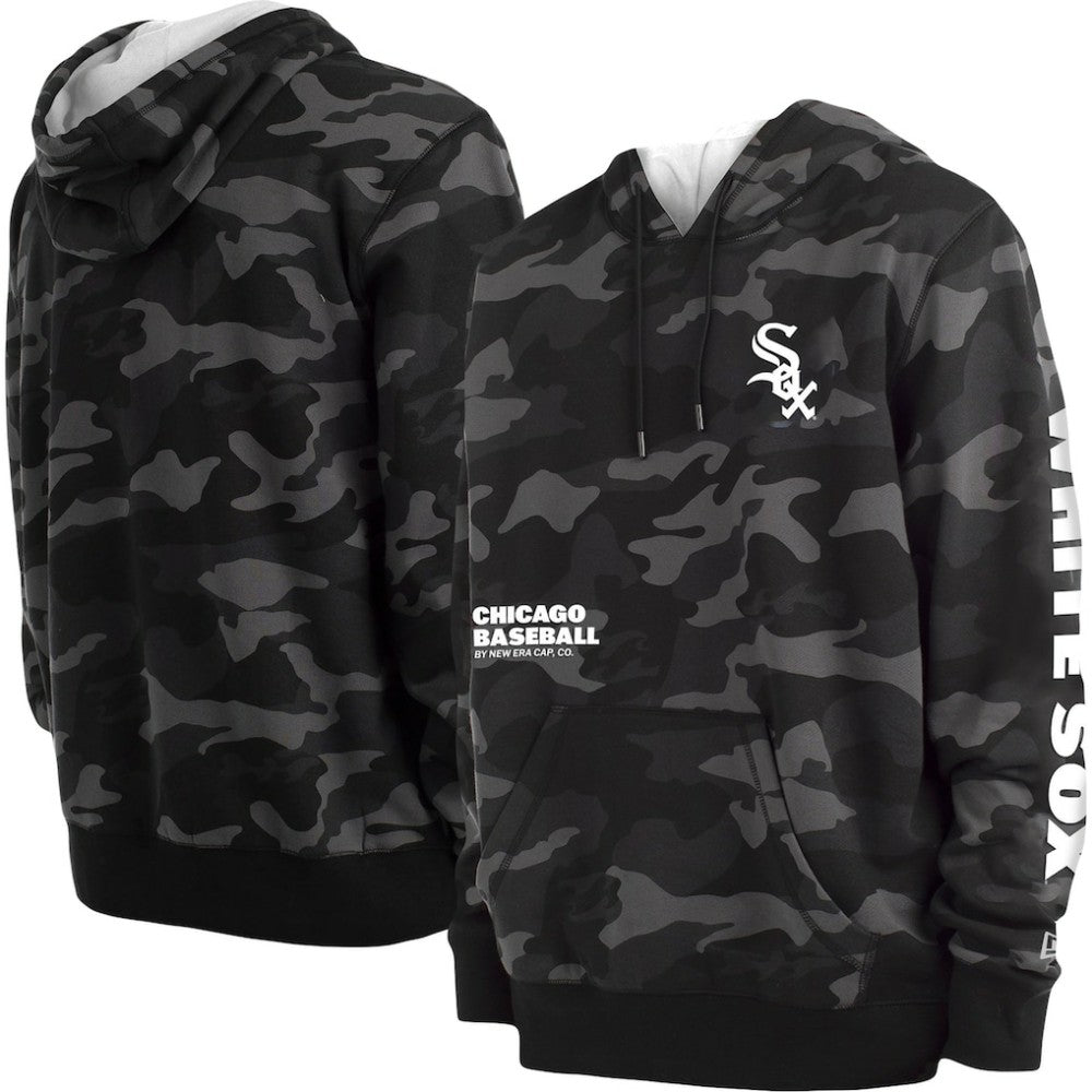Chicago White Sox New Era Camo Pullover Hoodie - Black - New Era Sale
