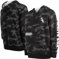 Chicago White Sox New Era Camo Pullover Hoodie - Black - New Era Sale