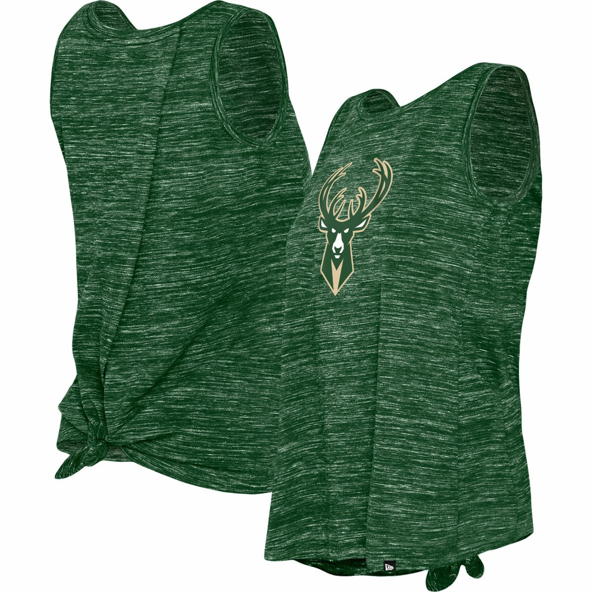 Milwaukee Bucks Women's Space Dye Active Tank Top Hunter Green | New Era US