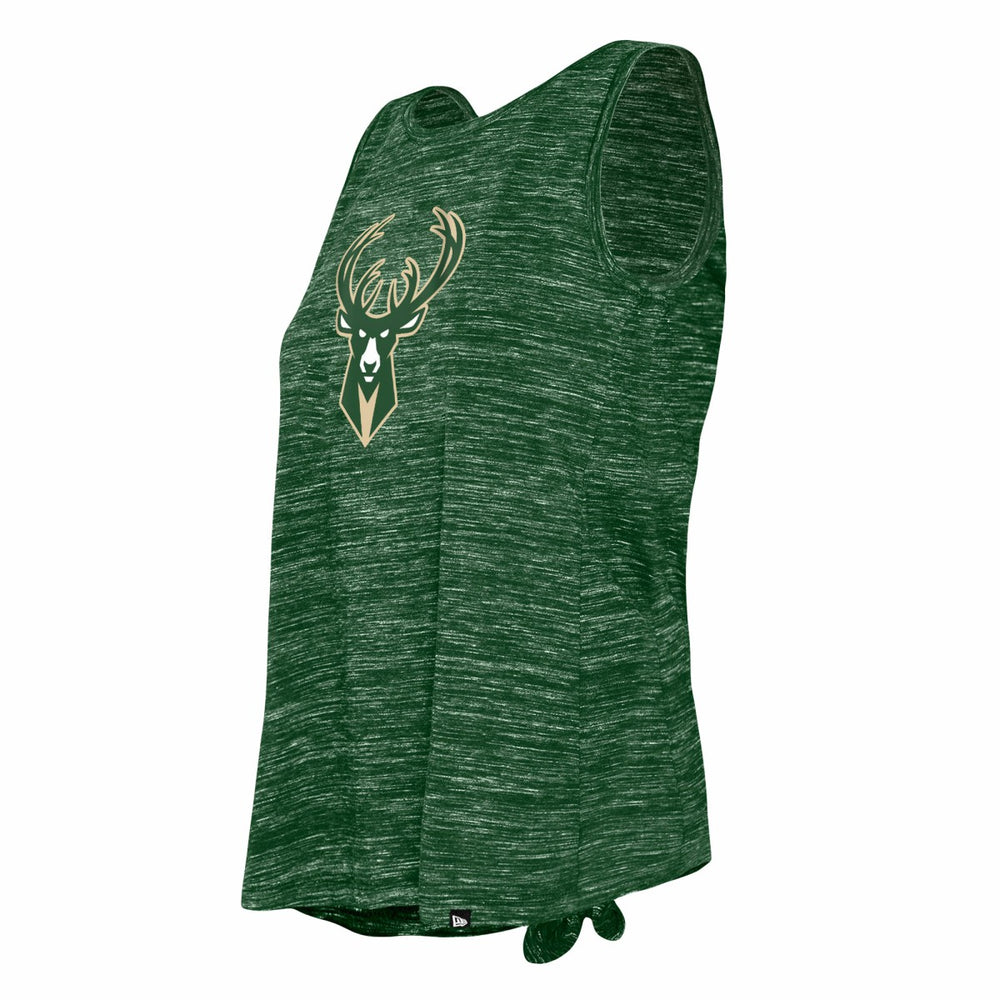 Milwaukee Bucks Women's Space Dye Active Tank Top Hunter Green | New Era US