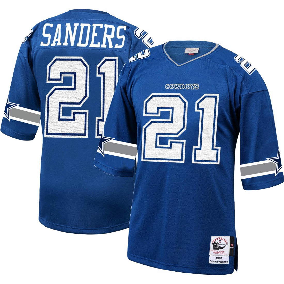Mitchell & Ness Deion Sanders Dallas Cowboys 1996 Authentic Throwback Retired Player Jersey Royal