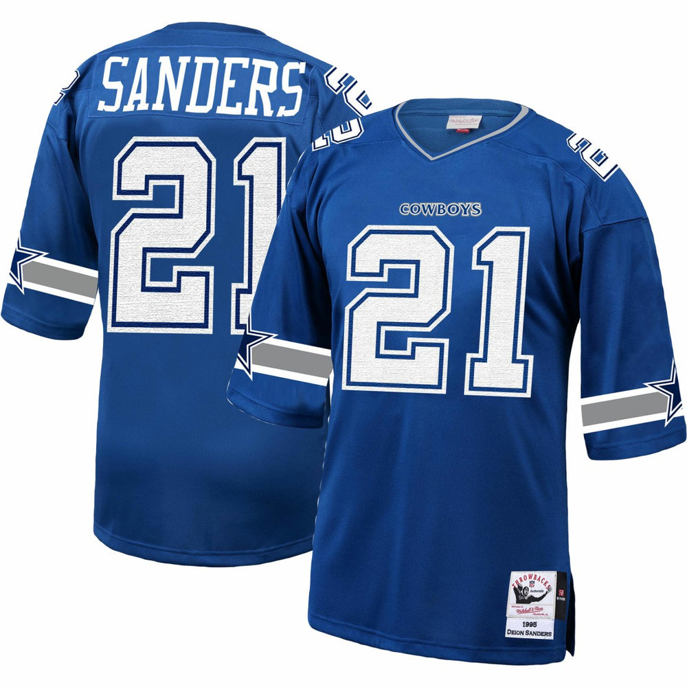 Mitchell & Ness Deion Sanders Dallas Cowboys 1996 Authentic Throwback Retired Player Jersey Royal