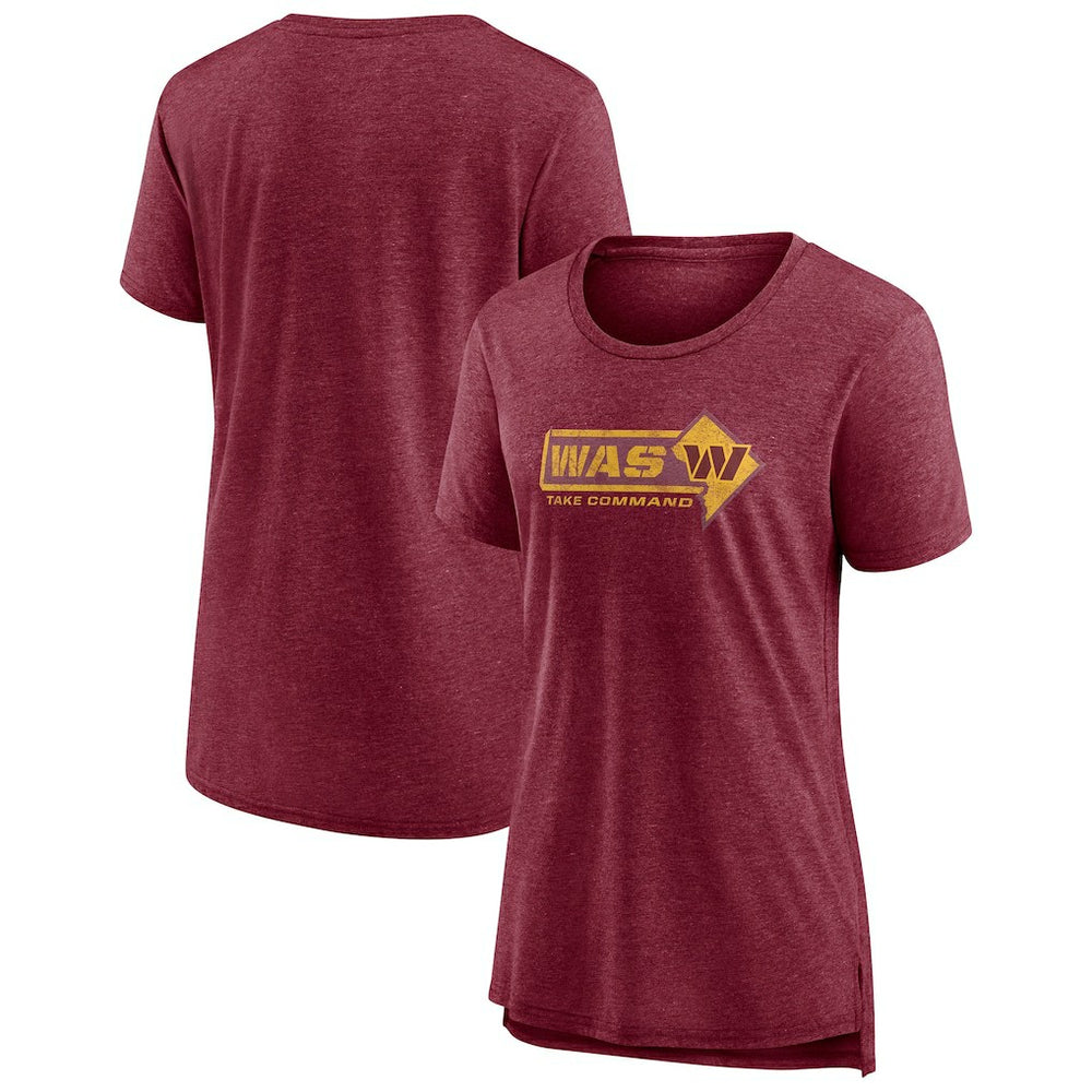 Fanatics Washington Commanders Women's Hometown First Down T-Shirt Heather Burgundy