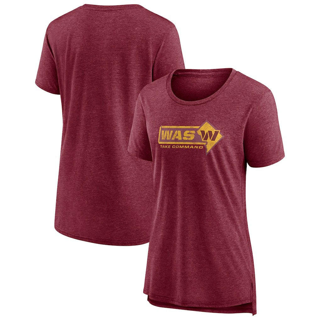 Fanatics Washington Commanders Women's Hometown First Down T-Shirt Heather Burgundy