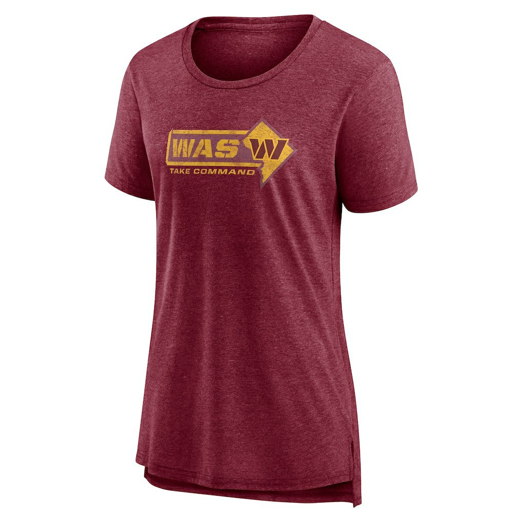Fanatics Washington Commanders Women's Hometown First Down T-Shirt Heather Burgundy