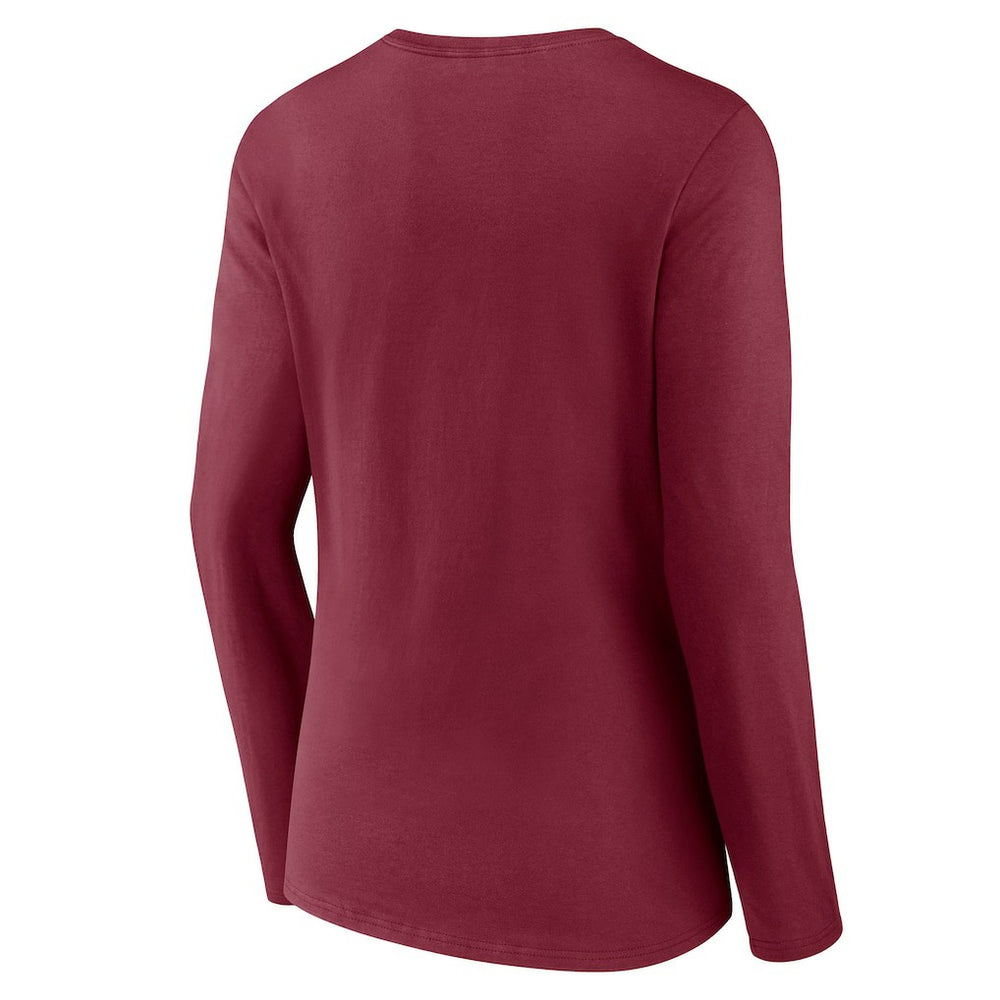 Fanatics Washington Commanders Women's Hometown Sweep Long Sleeve V-Neck T-Shirt Burgundy