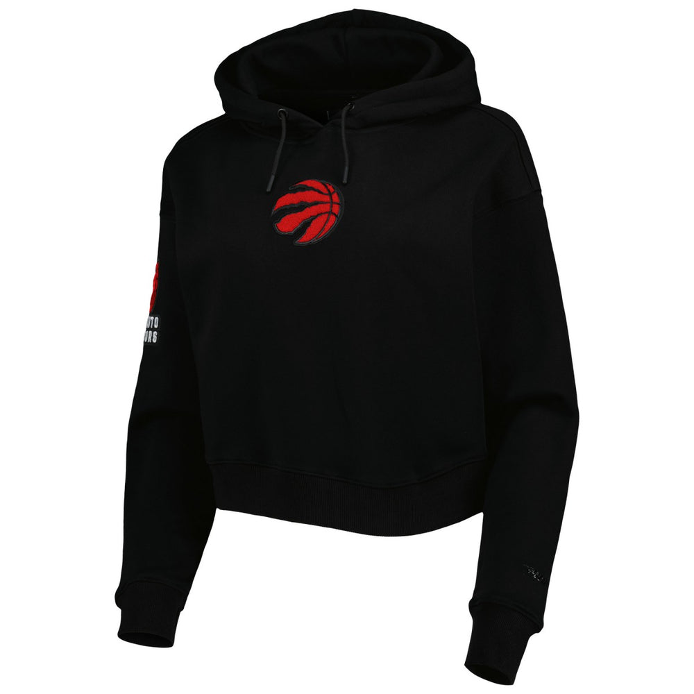 Toronto Raptors Pro Standard Women's Classic Fleece Cropped Pullover Hoodie Black