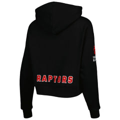 Toronto Raptors Pro Standard Women's Classic Fleece Cropped Pullover Hoodie Black