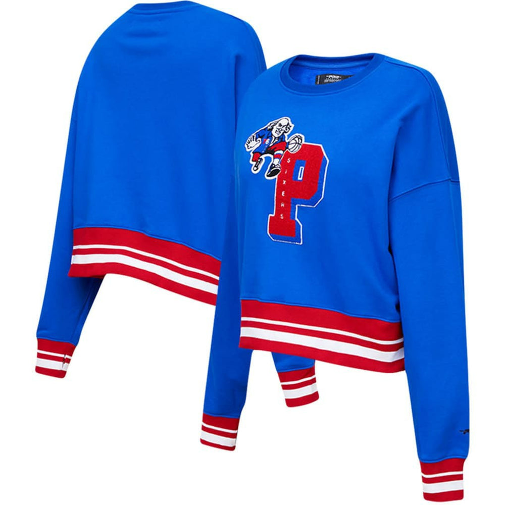 Philadelphia 76ers Pro Standard Women's Mash Up Pullover Sweatshirt Royal