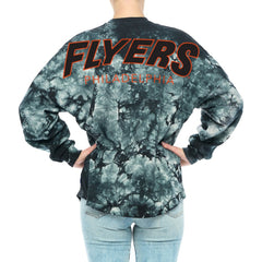 Philadelphia Flyers Fanatics Women's Crystal-Dye Long Sleeve T-Shirt - Black - NHL 4998552