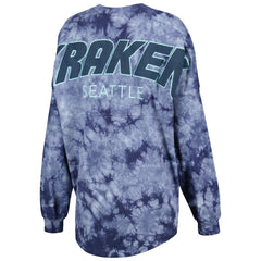 Seattle Kraken Fanatics Women's Crystal-Dye Long Sleeve T-Shirt - Deep Sea Blue - NHL 4998560