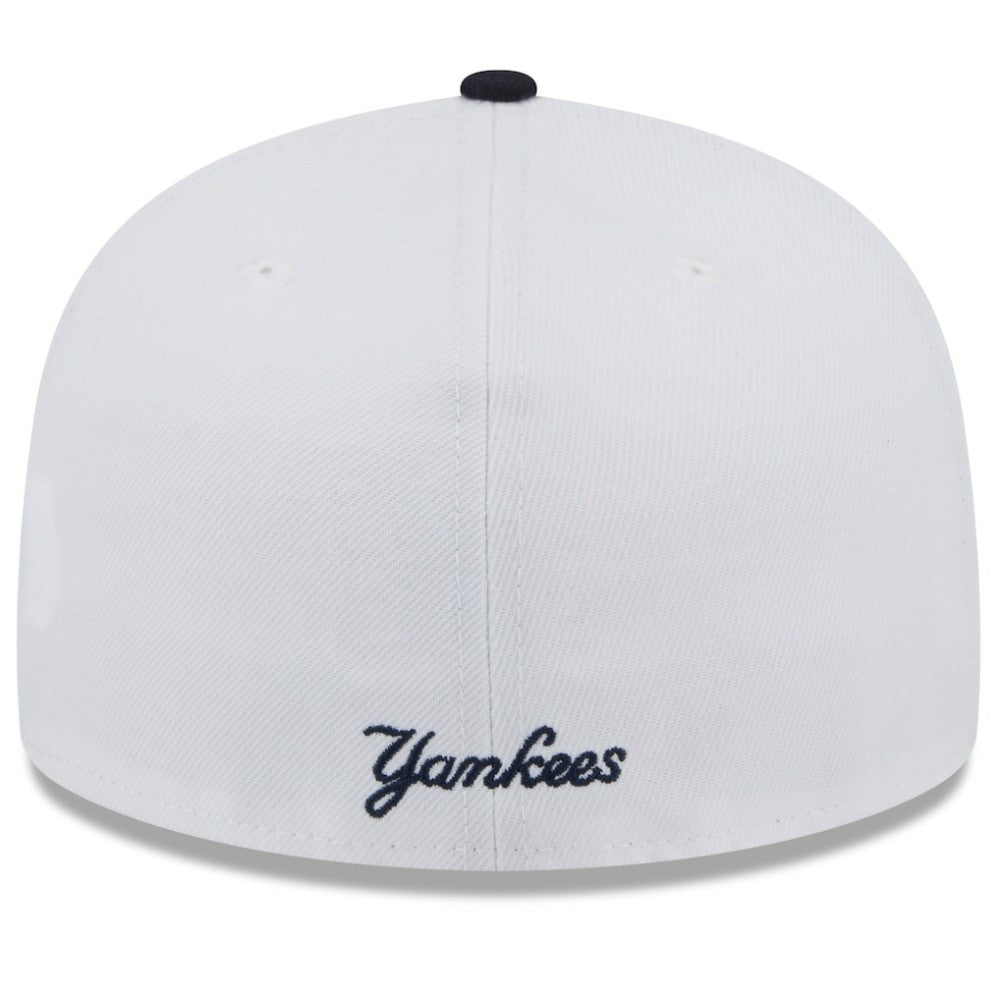 New York Yankees New Era State 59FIFTY Fitted Hat - White/Navy - New Era on Sale