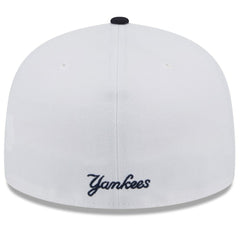 New York Yankees New Era State 59FIFTY Fitted Hat - White/Navy - New Era on Sale