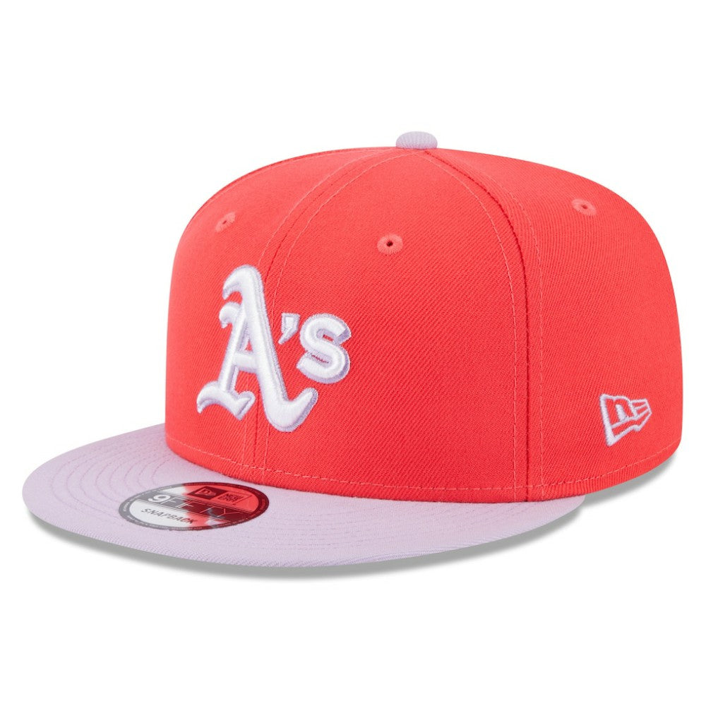 Athletics New Era Spring Basic Two-Tone 9FIFTY Snapback Hat - Red/Purple - New Era Discount
