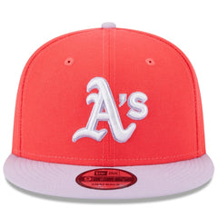 Athletics New Era Spring Basic Two-Tone 9FIFTY Snapback Hat - Red/Purple - New Era Discount