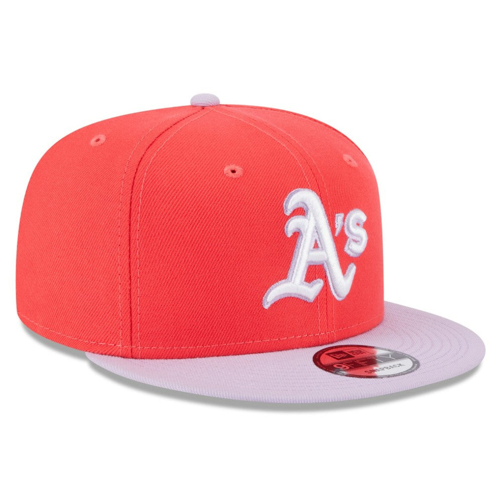 Athletics New Era Spring Basic Two-Tone 9FIFTY Snapback Hat - Red/Purple - New Era Discount