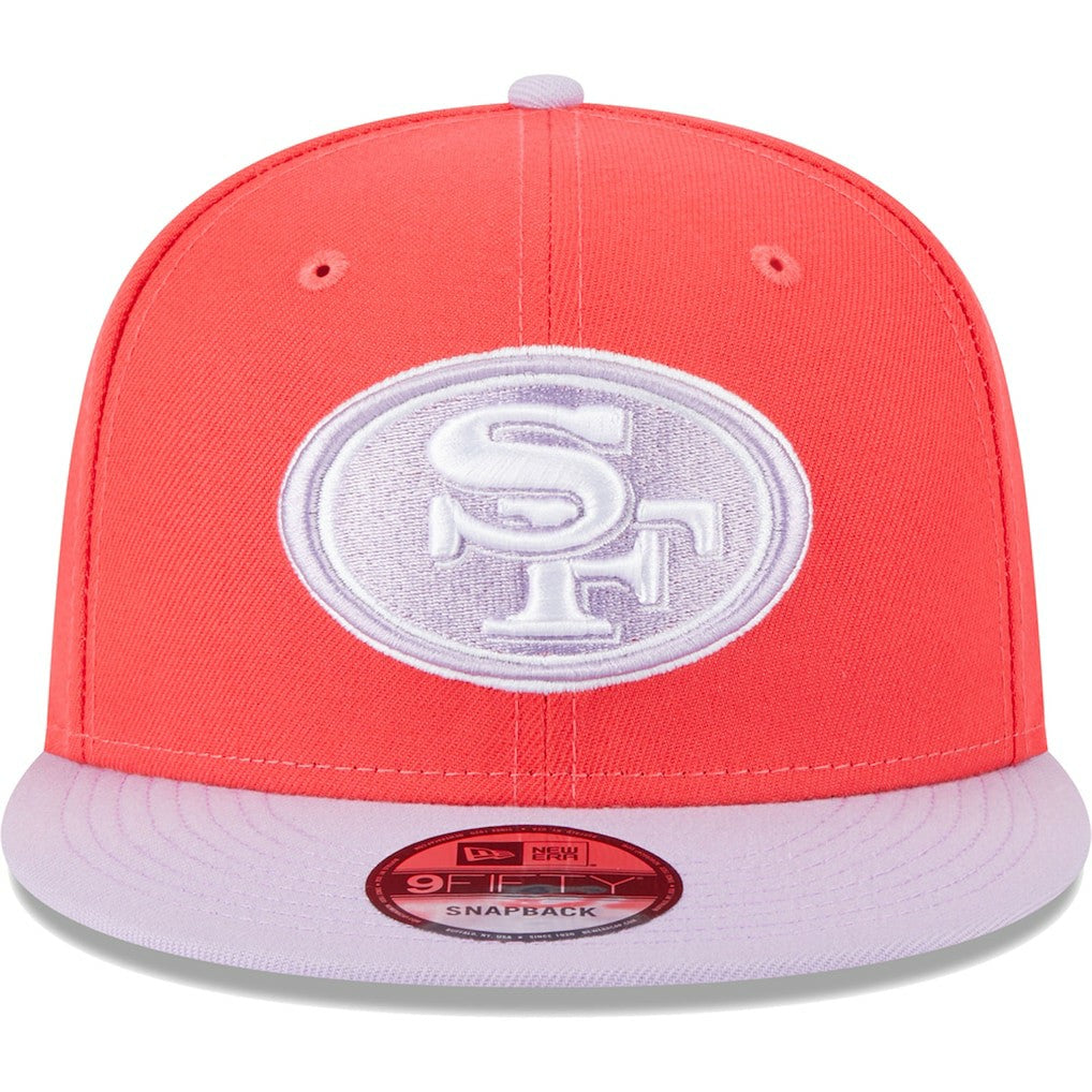 San Francisco 49ers New Era Two-Tone Color Pack 9FIFTY Snapback Hat Red/Lavender
