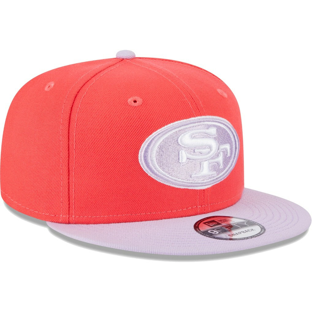 San Francisco 49ers New Era Two-Tone Color Pack 9FIFTY Snapback Hat Red/Lavender