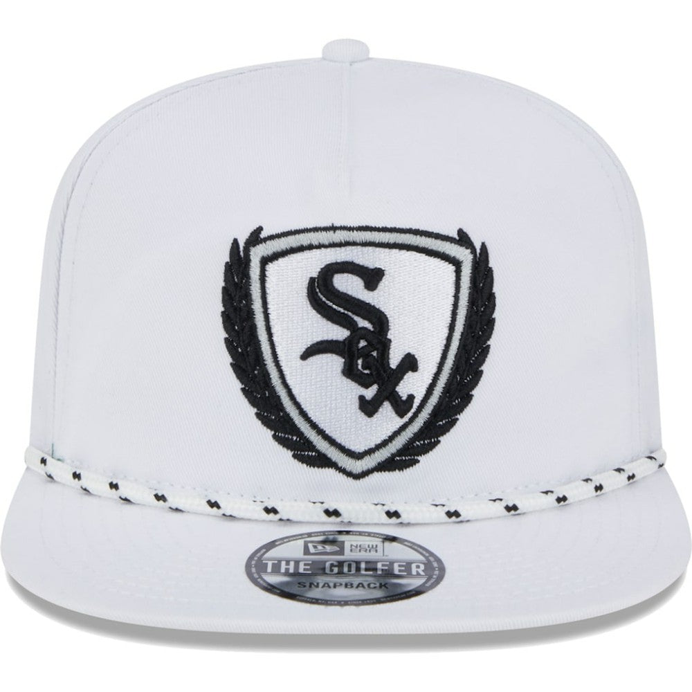 Chicago White Sox New Era Golfer Tee 9FIFTY Snapback Hat - White - New Era Lifestyle