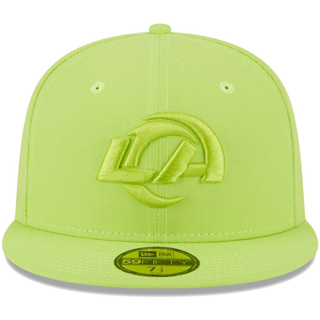 Los Angeles Rams New Era Color Pack Brights 59FIFTY Fitted Hat Neon Green