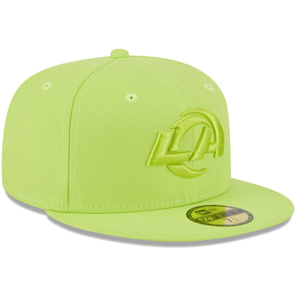 Los Angeles Rams New Era Color Pack Brights 59FIFTY Fitted Hat Neon Green