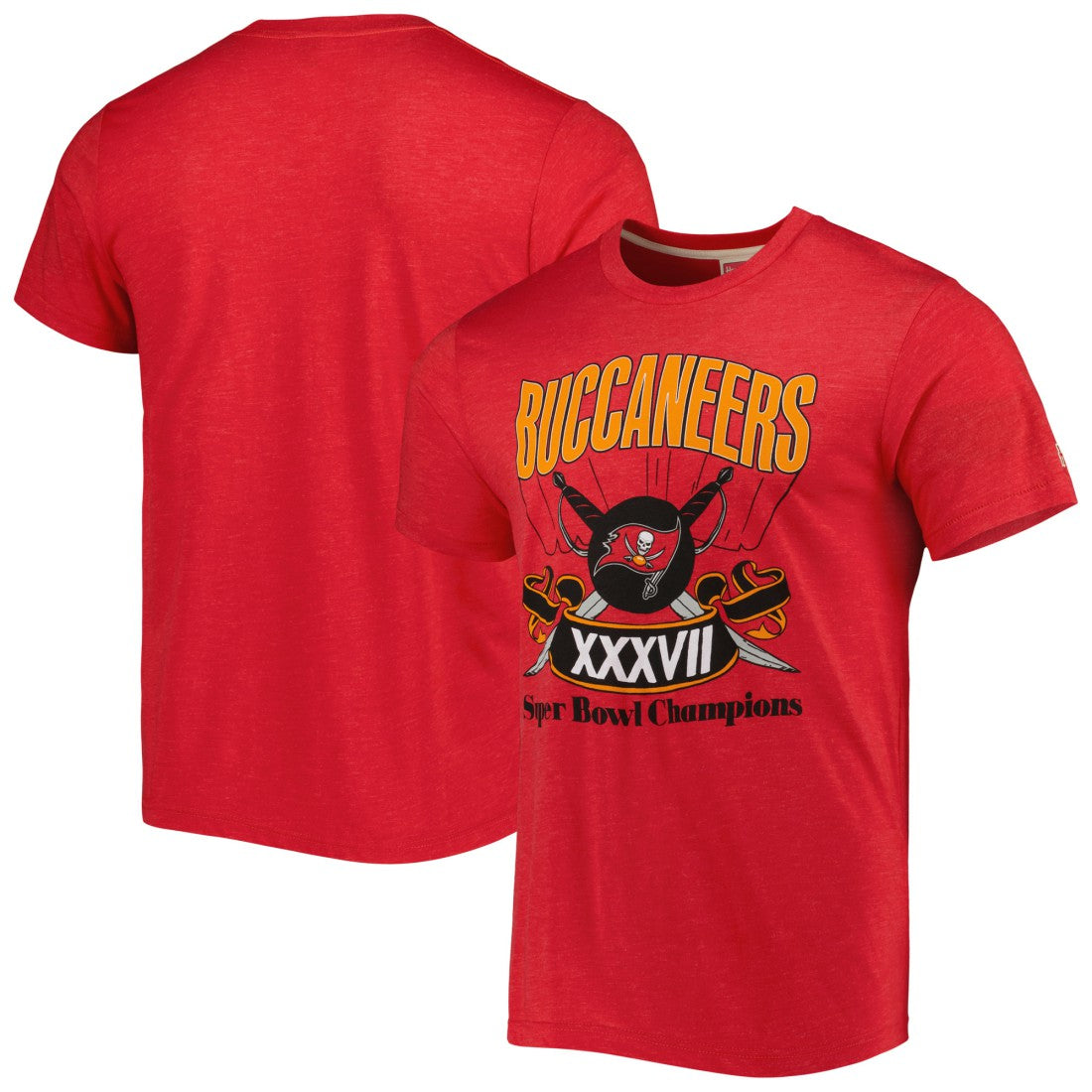 Tampa Bay Buccaneers Homage Super Bowl Classics Tri-Blend T-Shirt Red