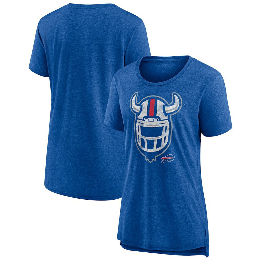 Buffalo Bills Women's Hometown First Down Tri-Blend T-Shirt Heather Royal