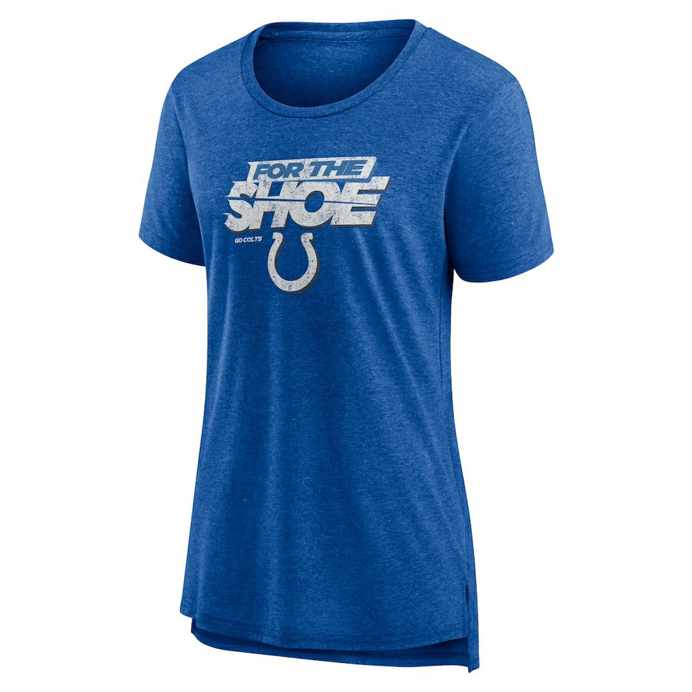 Indianapolis Colts Women's Hometown First Down Tri-Blend T-Shirt Heather Royal