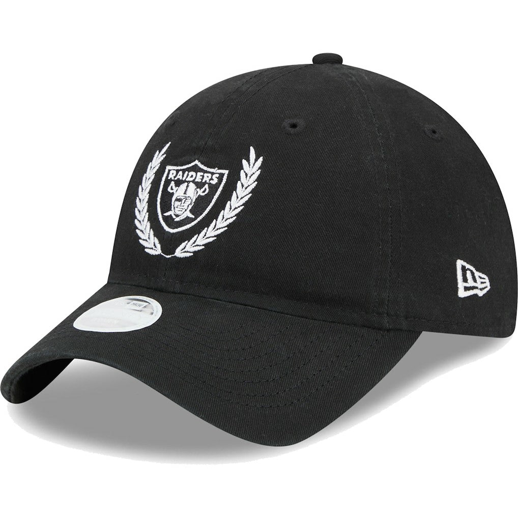 Las Vegas Raiders New Era Women's Leaves 9TWENTY Adjustable Hat Black