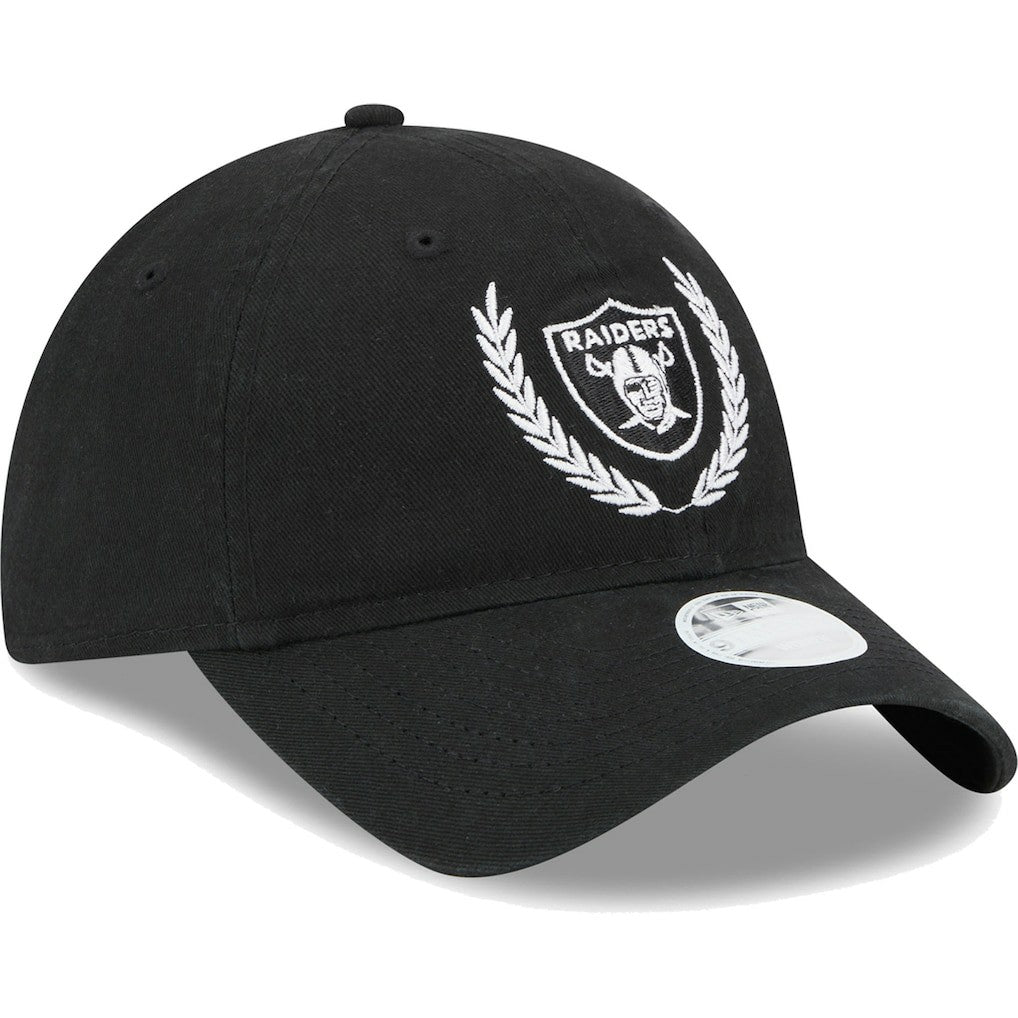 Las Vegas Raiders New Era Women's Leaves 9TWENTY Adjustable Hat Black
