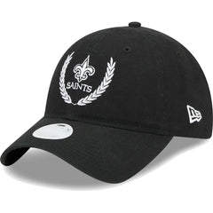 New Orleans Saints New Era Women's Leaves 9TWENTY Adjustable Hat Black