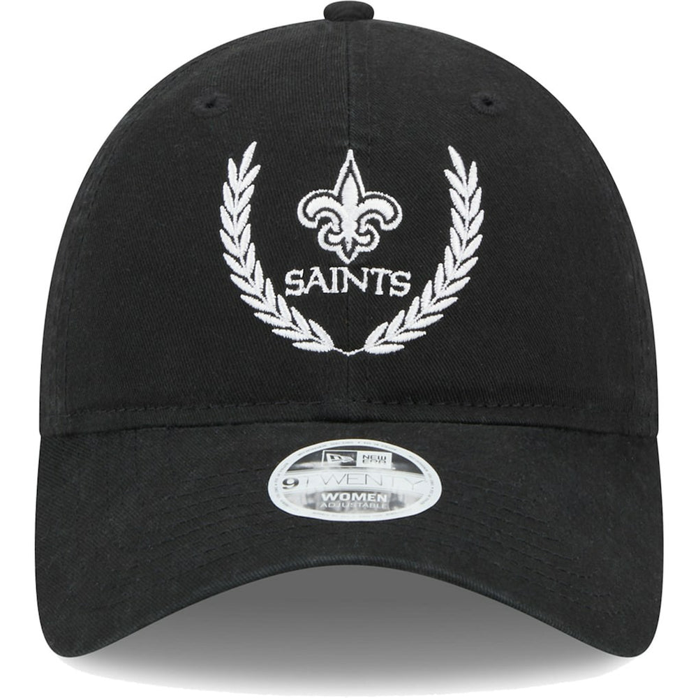 New Orleans Saints New Era Women's Leaves 9TWENTY Adjustable Hat Black