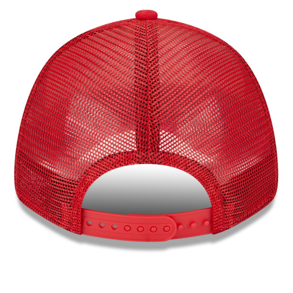 Washington Nationals New Era Team Stripe Trucker 9FORTY Snapback Hat - White/Red - New Era Online