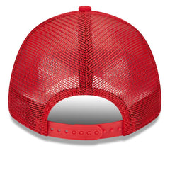 Washington Nationals New Era Team Stripe Trucker 9FORTY Snapback Hat - White/Red - New Era Online