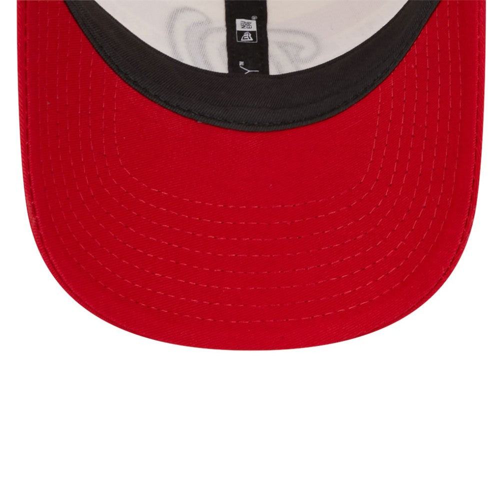 Washington Nationals New Era Team Stripe Trucker 9FORTY Snapback Hat - White/Red - New Era Online