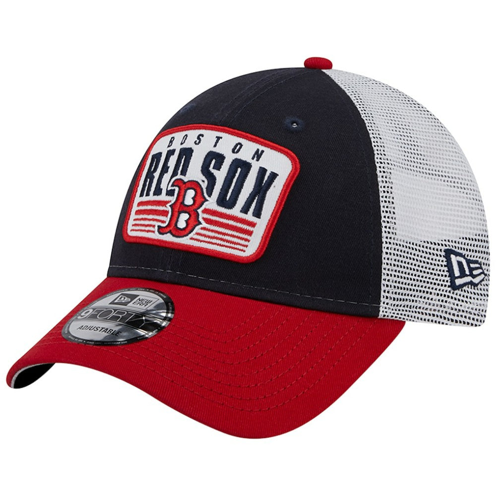 Boston Red Sox New Era Two-Tone Patch 9FORTY Snapback Hat - Navy - New Era on Sale