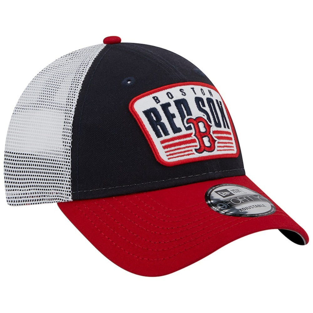 Boston Red Sox New Era Two-Tone Patch 9FORTY Snapback Hat - Navy - New Era on Sale