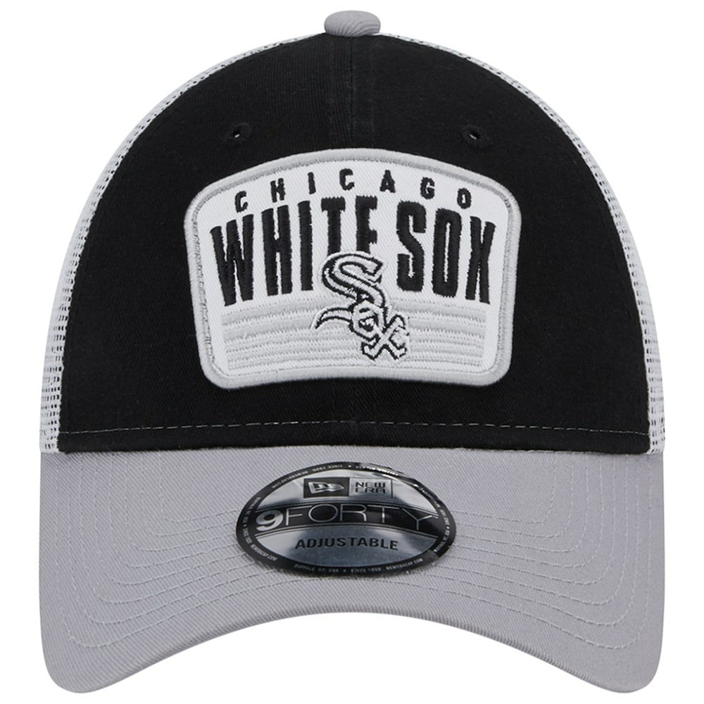 Chicago White Sox New Era Two-Tone Patch 9FORTY Snapback Hat - Black - New Era Sale