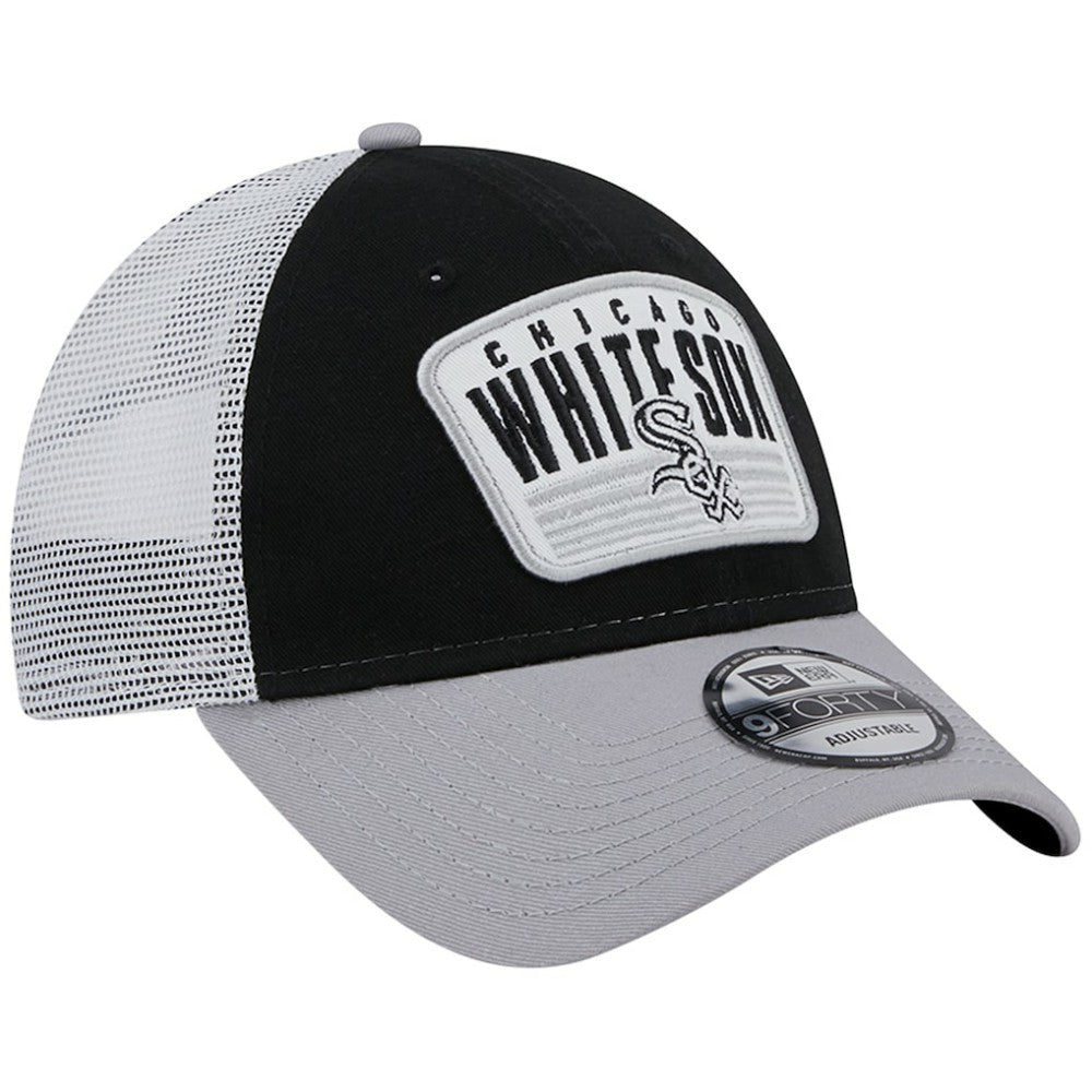 Chicago White Sox New Era Two-Tone Patch 9FORTY Snapback Hat - Black - New Era Sale