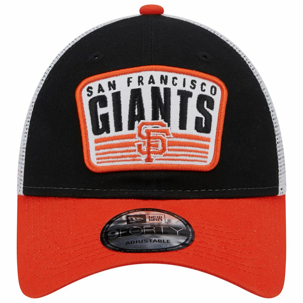 San Francisco Giants New Era Two-Tone Patch 9FORTY Snapback Hat - Black - New Era Lifestyle