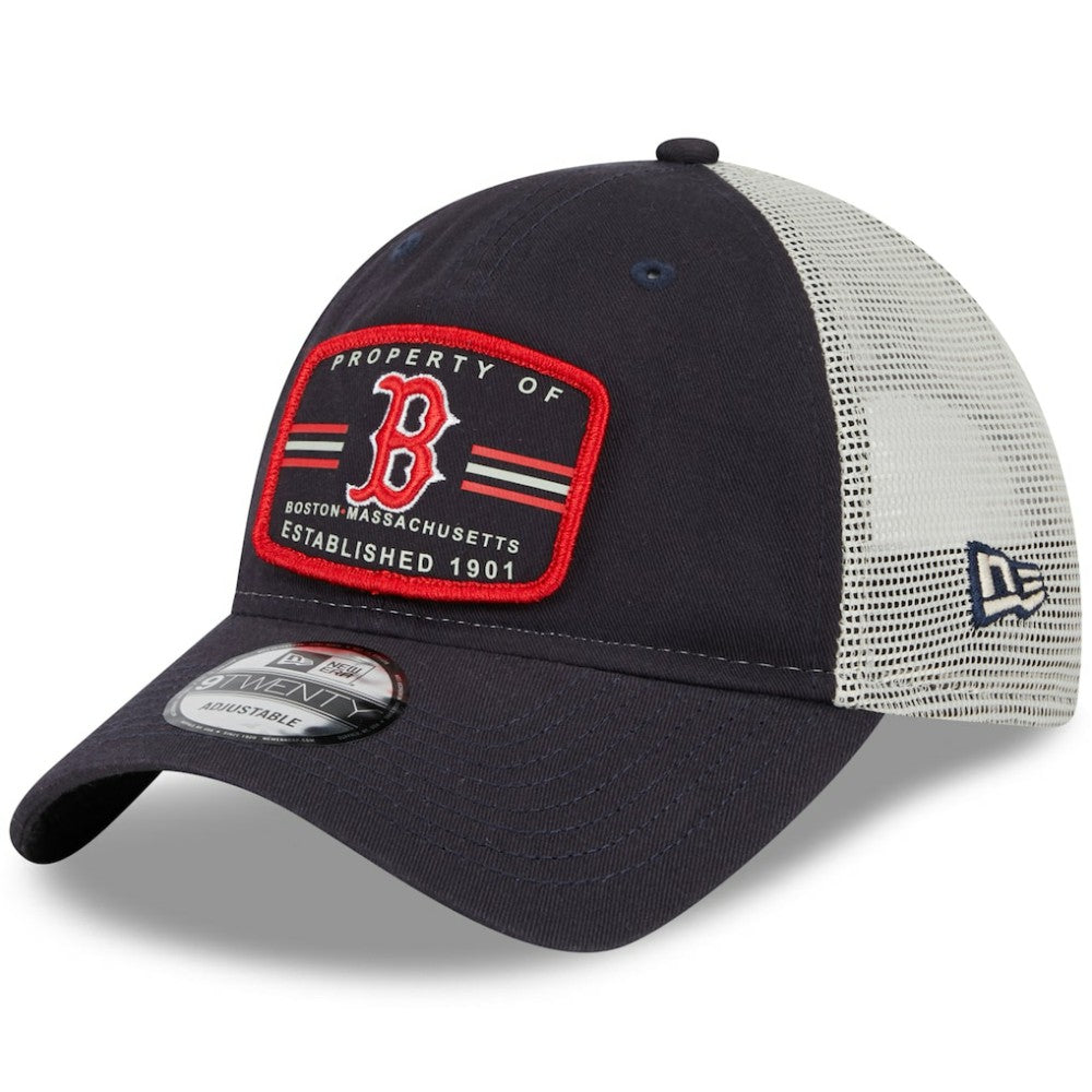 Boston Red Sox New Era Property Trucker 9TWENTY Snapback Hat - Navy - New Era Discount