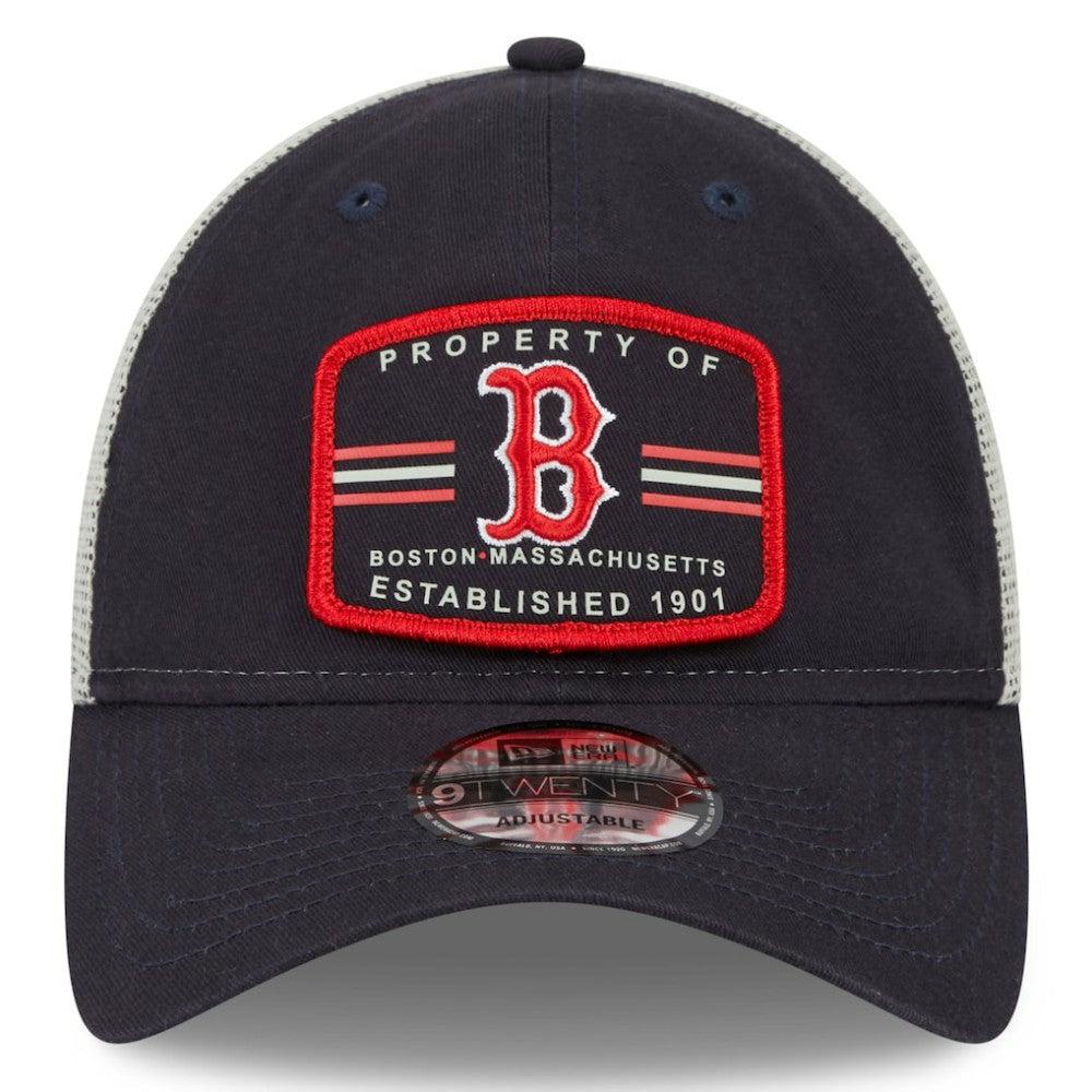 Boston Red Sox New Era Property Trucker 9TWENTY Snapback Hat - Navy - New Era Discount