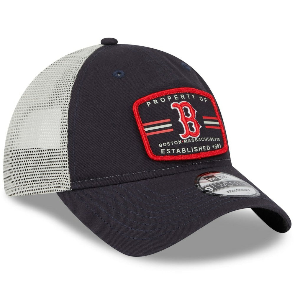 Boston Red Sox New Era Property Trucker 9TWENTY Snapback Hat - Navy - New Era Discount