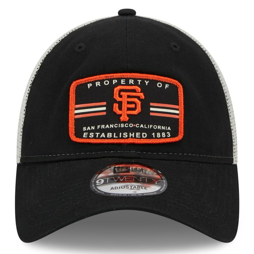 San Francisco Giants New Era Property Trucker 9TWENTY Snapback Hat - Black - New Era Lifestyle