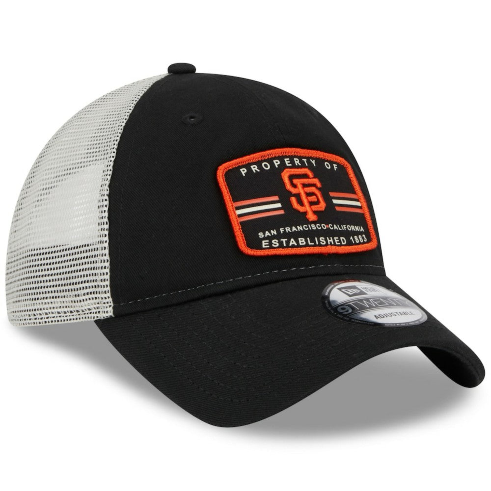 San Francisco Giants New Era Property Trucker 9TWENTY Snapback Hat - Black - New Era Lifestyle