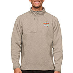 Houston Astros Antigua Course Quarter-Zip Pullover Top - Oatmeal - MLB Sale