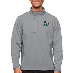 Athletics Antigua Course Quarter-Zip Pullover Top - Heathered Gray - MLB Online