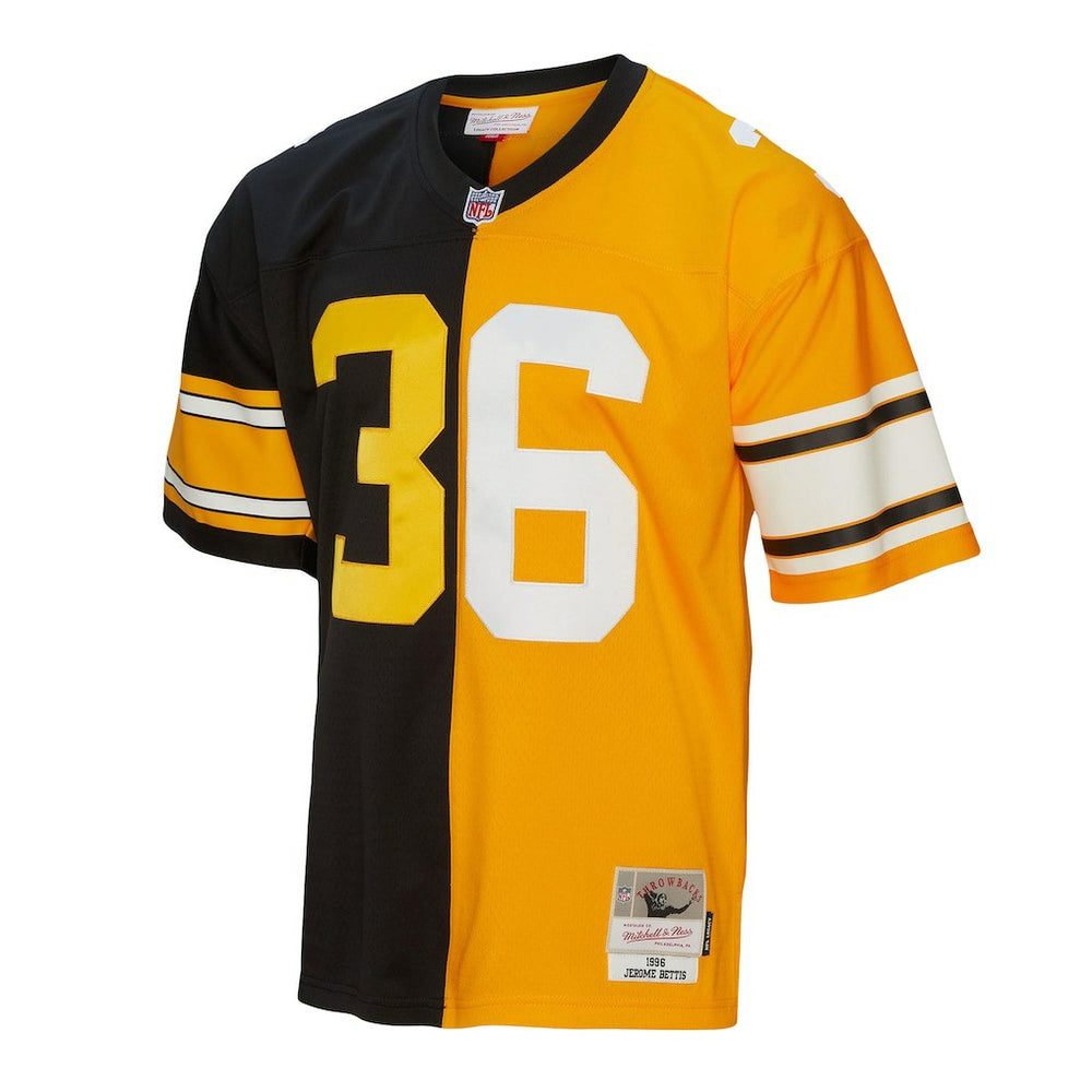 Mitchell & Ness Jerome Bettis Pittsburgh Steelers 1996 Split Legacy Replica Jersey Black/Gold
