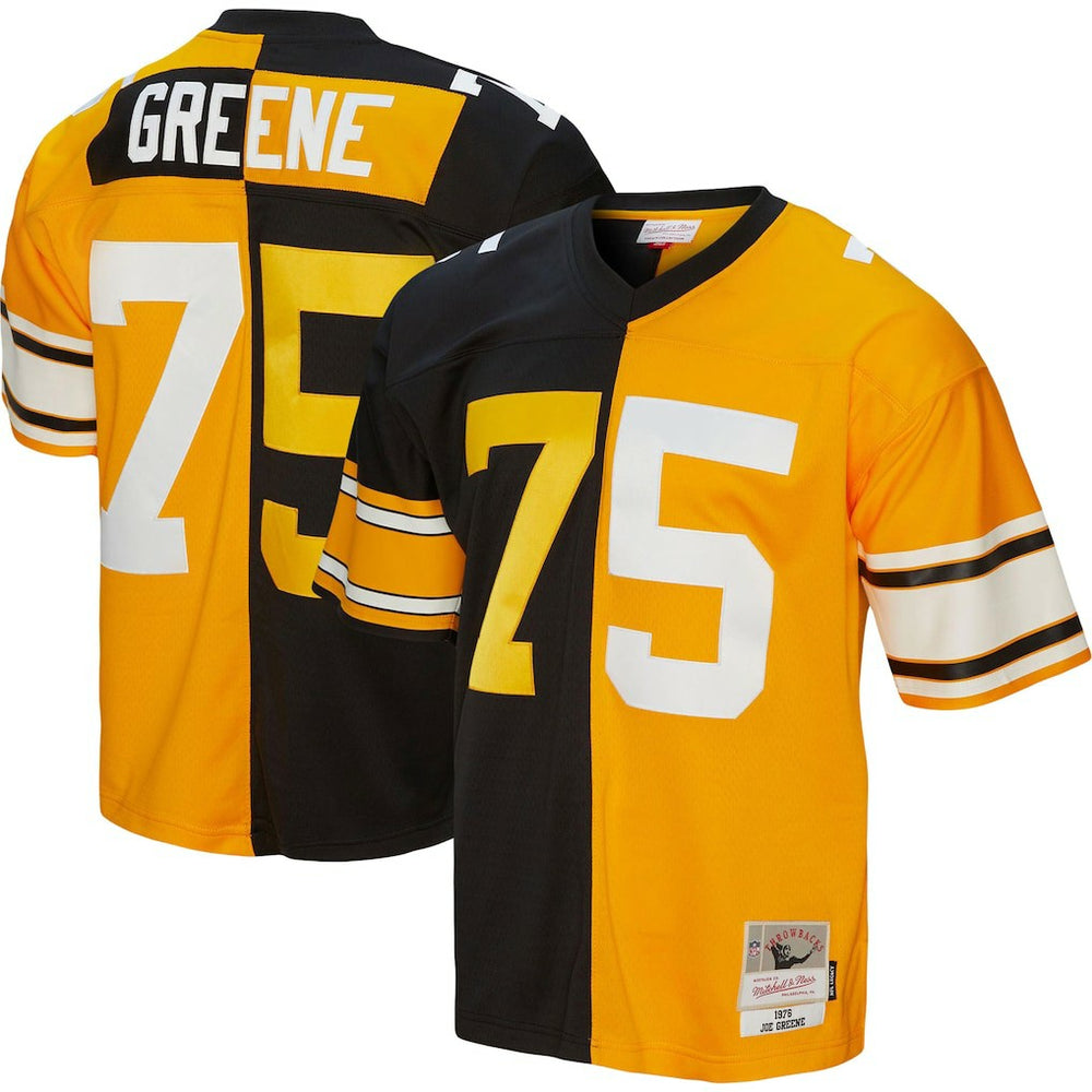 Mitchell & Ness Joe Greene Pittsburgh Steelers 1976 Split Legacy Replica Jersey Black/Gold